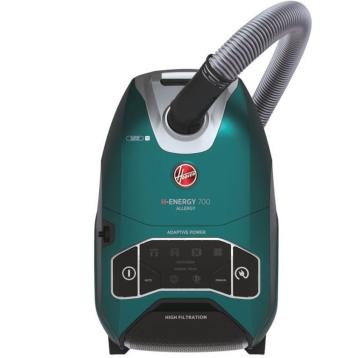 Aspirapolvere a traino con filo H-ENERGY 700<br />Con sacco, Sacco Epa, sistema filtrazione Hepa lavabile, capacità sacco 6 l, raggio azione 10,5 m, Velvet green, livello rumore 64 dBA