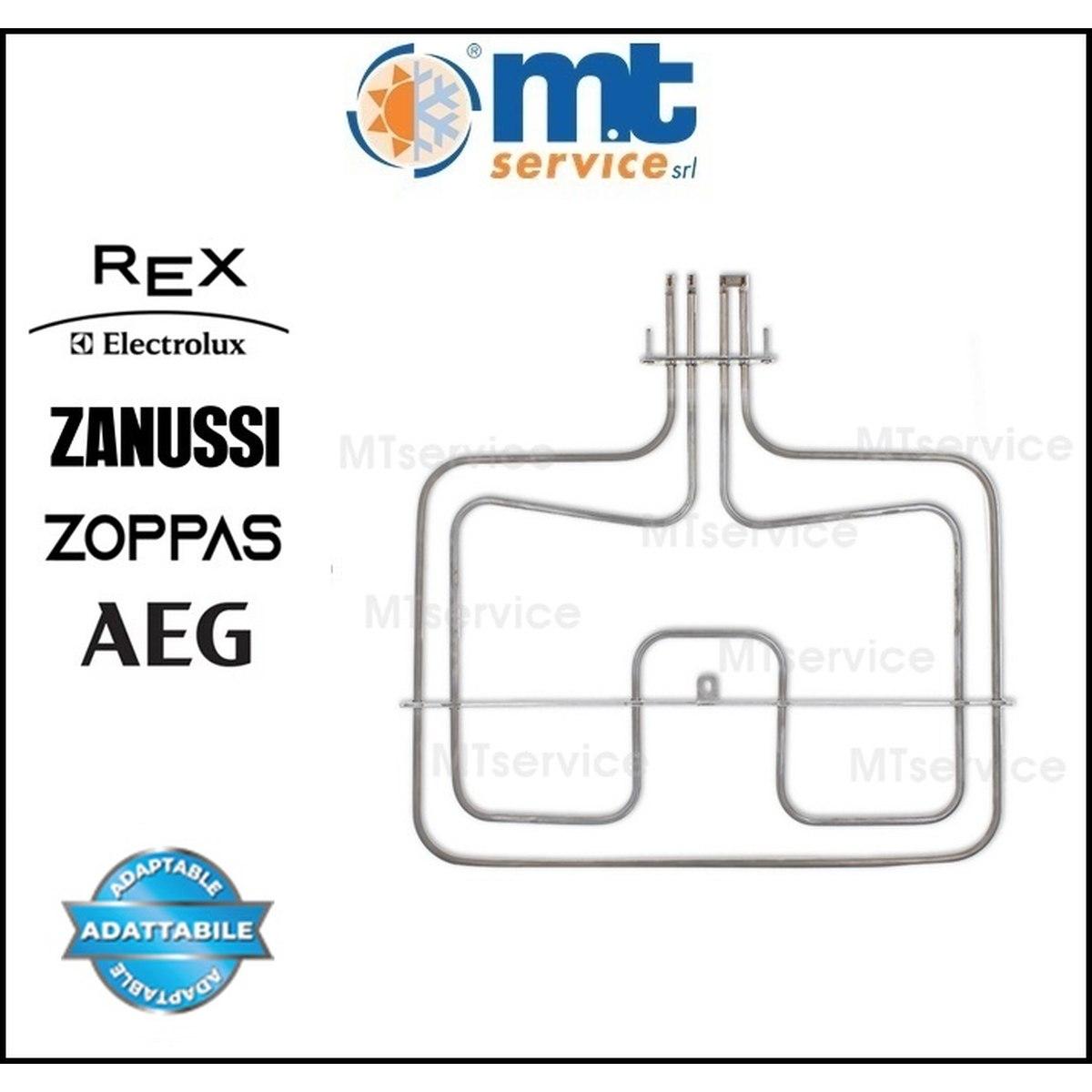 Resistenza superiore forno rex 1000w + 1700w compatibile h504597 3570797013 3570797047 8583570797040