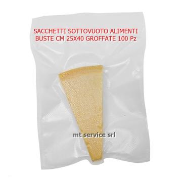 SACCHETTI SOTTOVUOTO ALIMENTI BUSTE CM 25X40 GROFFATE 100 Pz