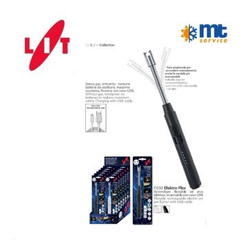Accendigas a fiamma gas ricaricabile con usb f030