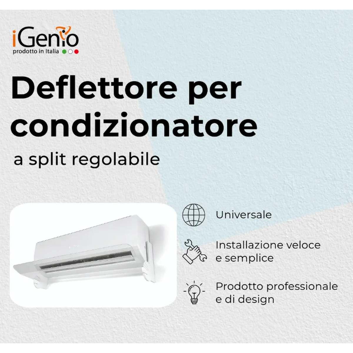 Deflettore trasparente per condizionatore a split regolabile ? conf. 1 pz