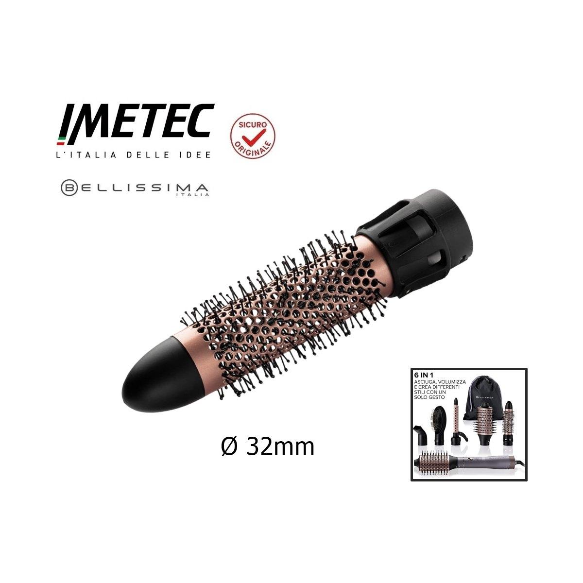 SPAZZOLA ROTONDA Ø 32mm ORIGINALE IMETEC BELLISSIMA 11914-R9101 DRY&STILE