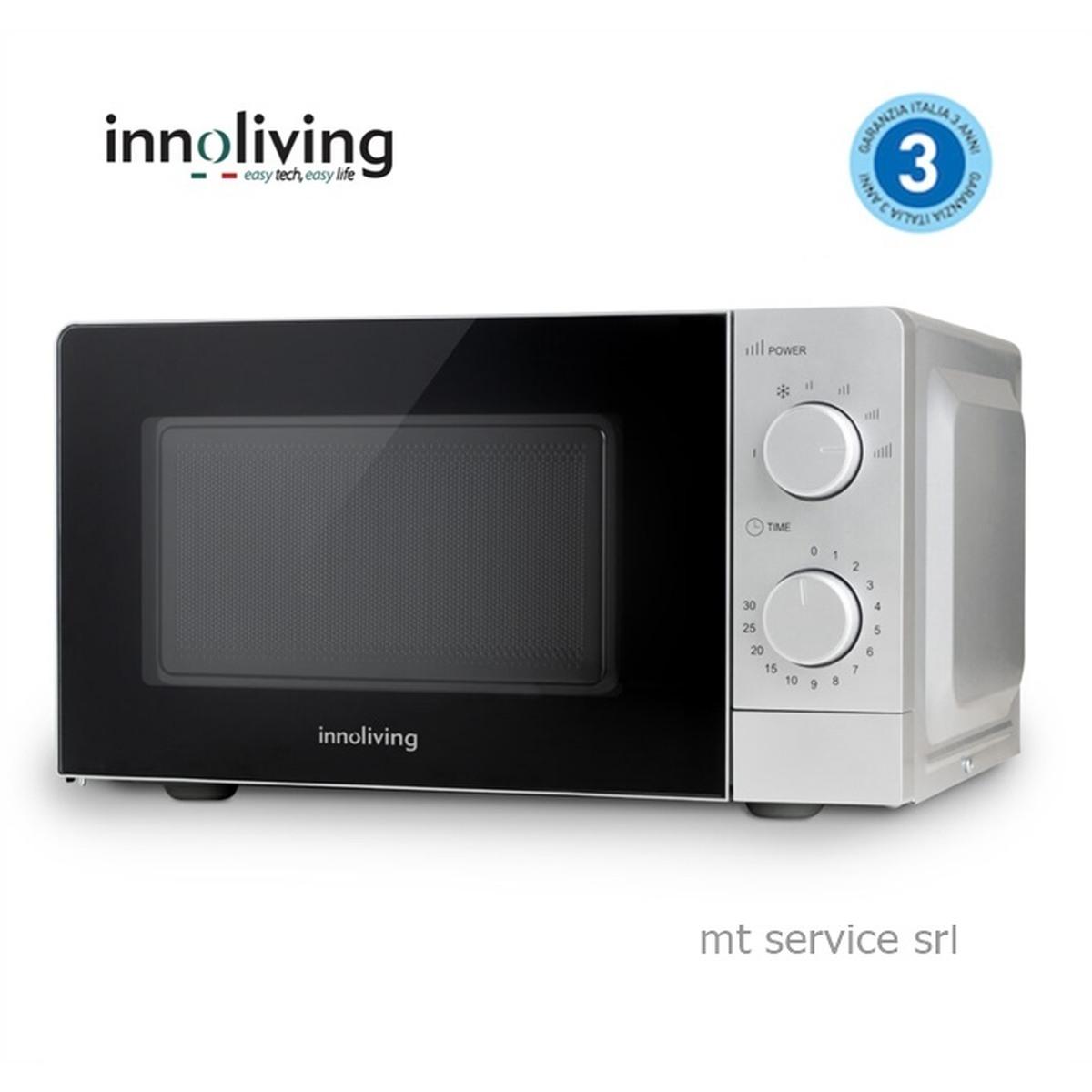 FORNO A MICROONDE 19L SILVER INN860 - 3 Anni di Garanzia