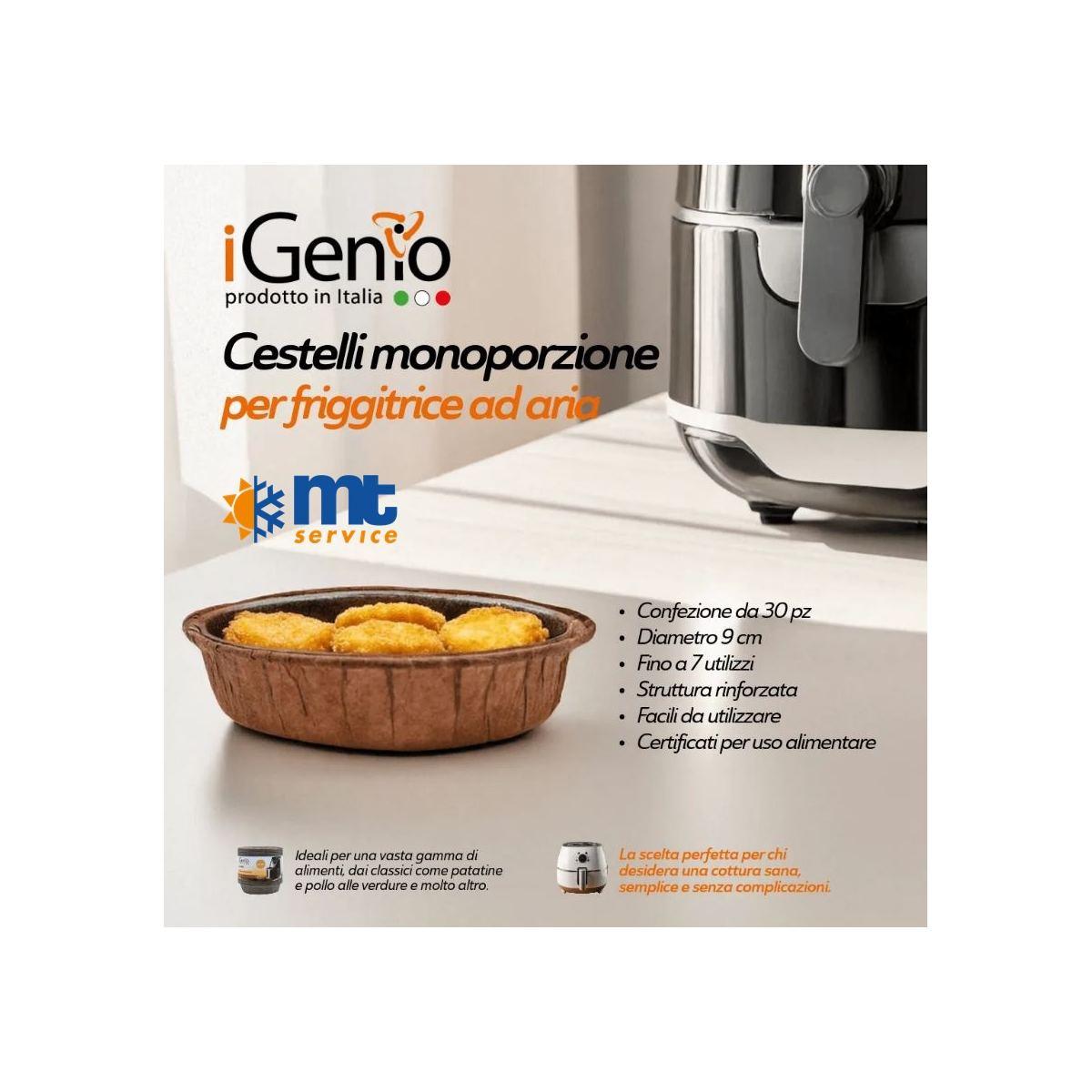 CESTELLO CARTA MONOPORZIONE PER FRIGGITRICE ARIA Ø 9cm - 30PZ - UNIVERSALE