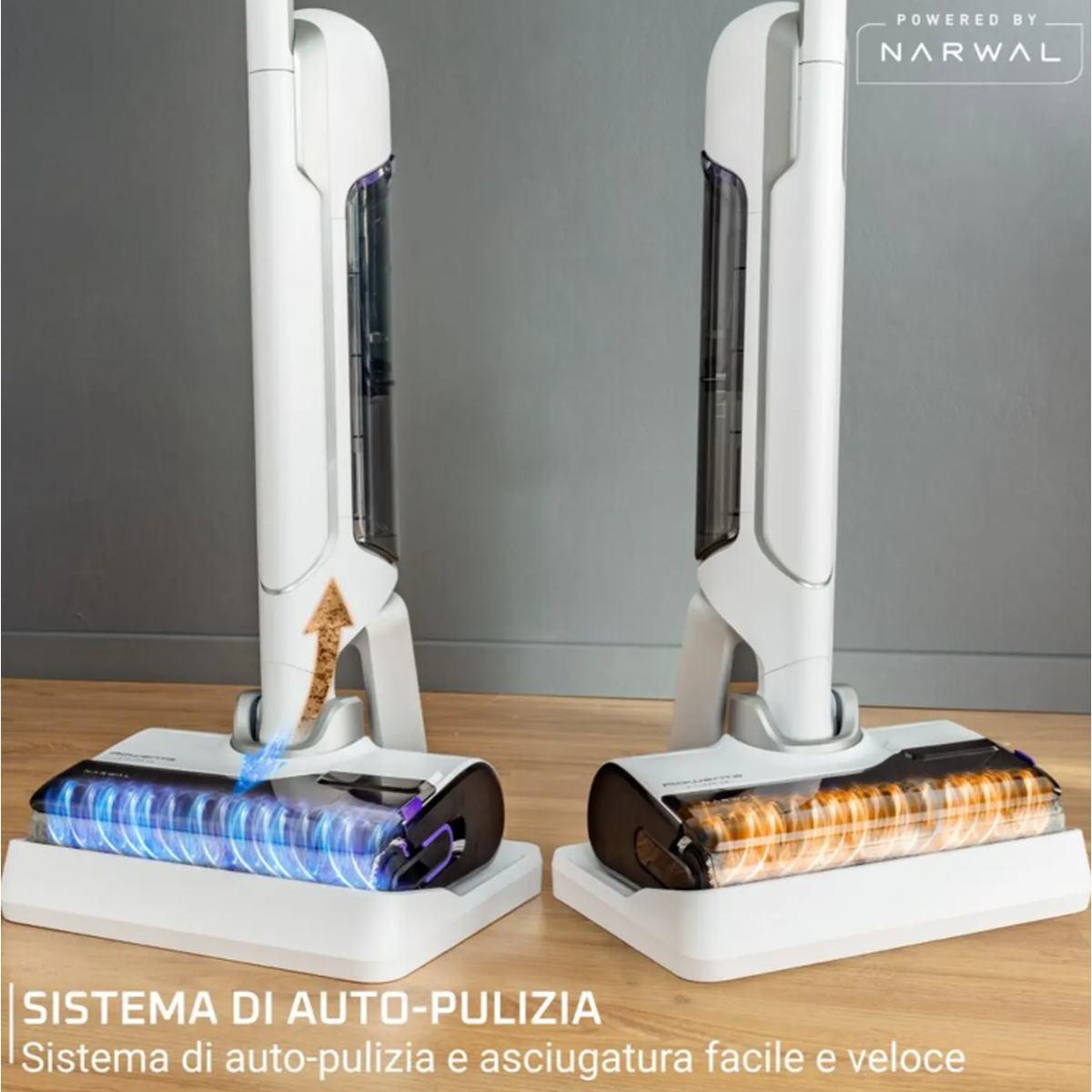 Scopa lavapavimenti senza fili wet and dry rowenta gz7035
