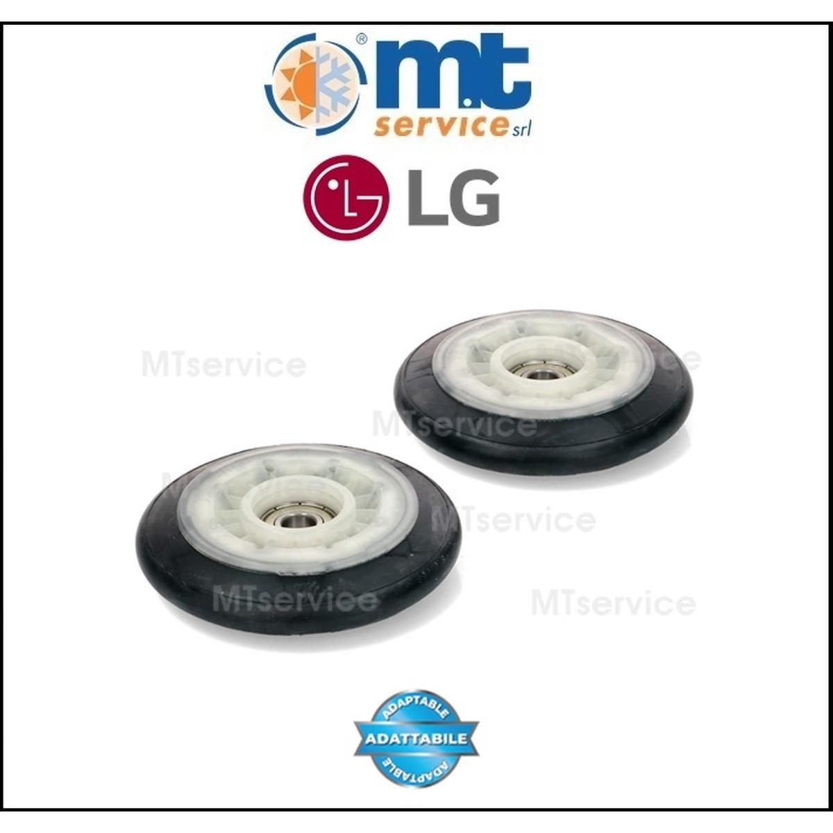Kit ruote 2pz asciugatrice compatibile lg agm75510754