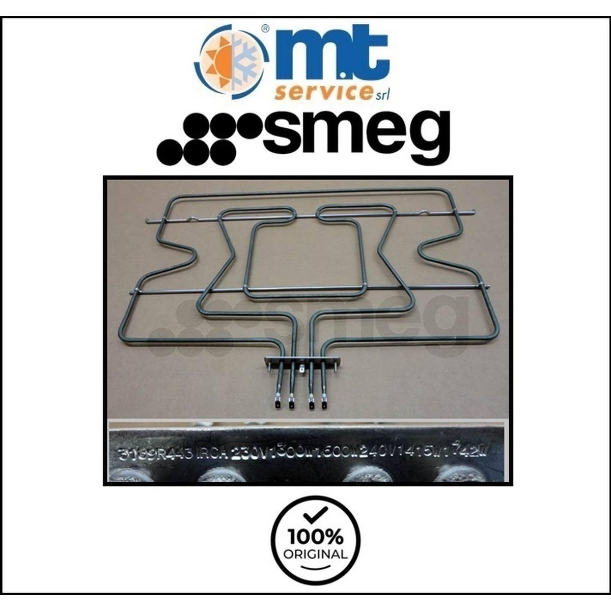 Resistenza cielo+grill 2900w originale smeg 806890825