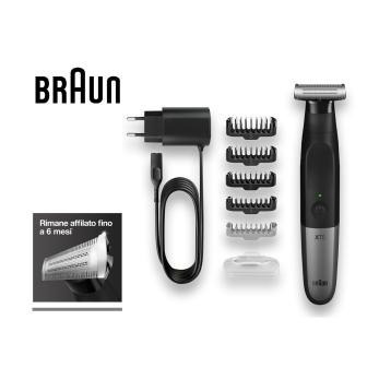 Rasoio Elettrico Barba Depilazione Braun X-XT5100 Nero/Argento Wet&Dry