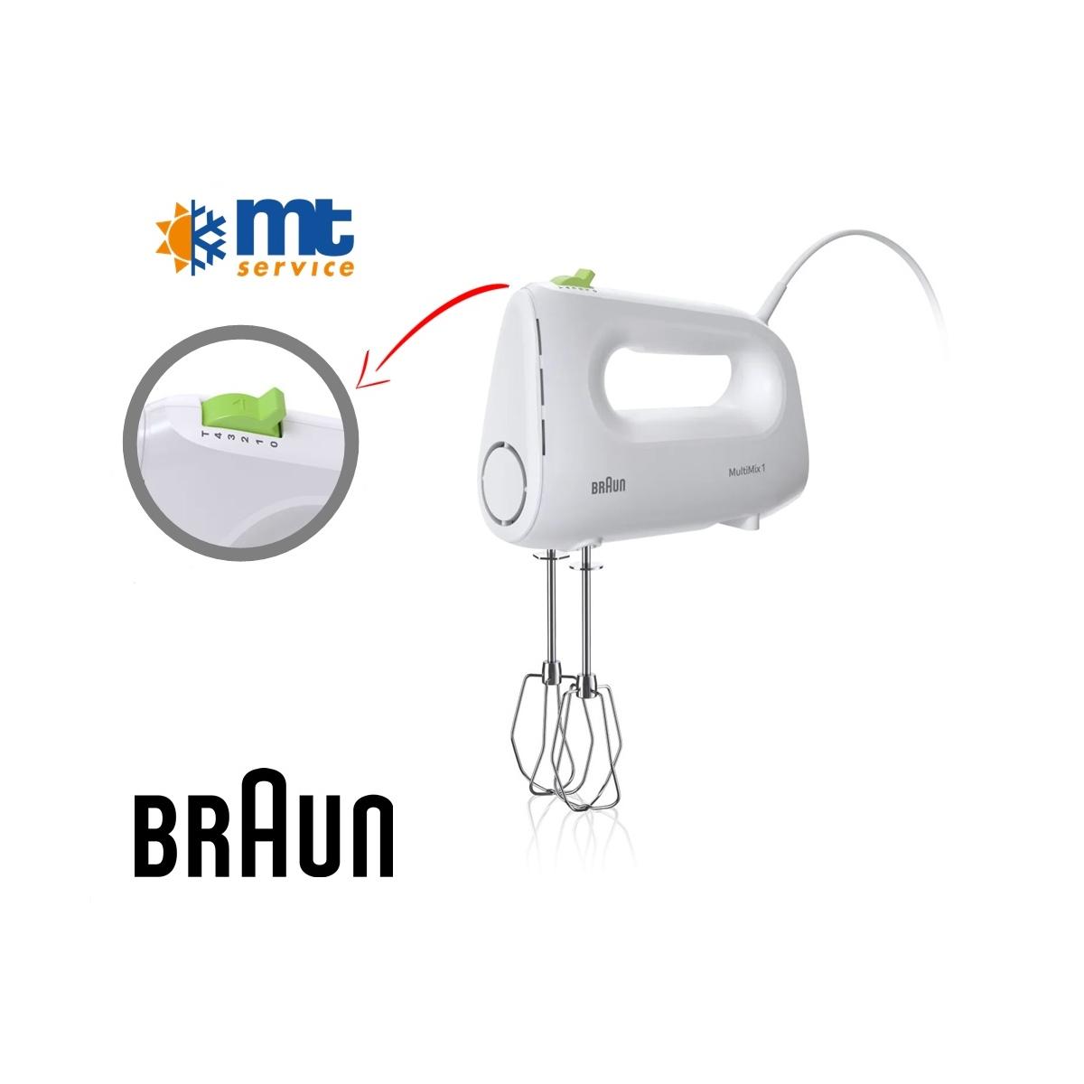 Sbattitore braun multimix 1 - hm102ai-hm1100wh - 450w - bianco - 2 fruste