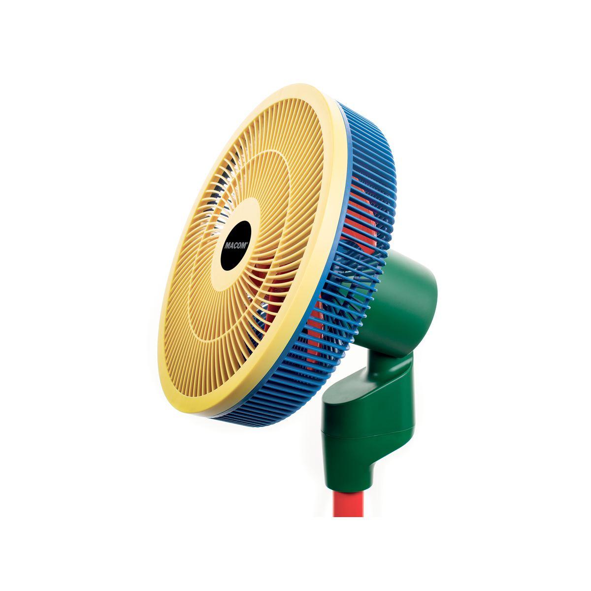 COLOUR FAN Ventilatore piantana oscillante da 35 cm, 8 velocità, Timer, Silenzioso