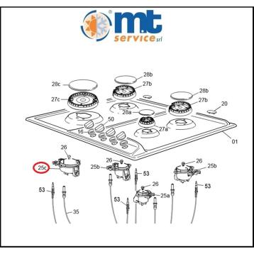 Coppa porta iniettore fuoco rapido ex 215534 per p6dddl065j ffs 46 asv