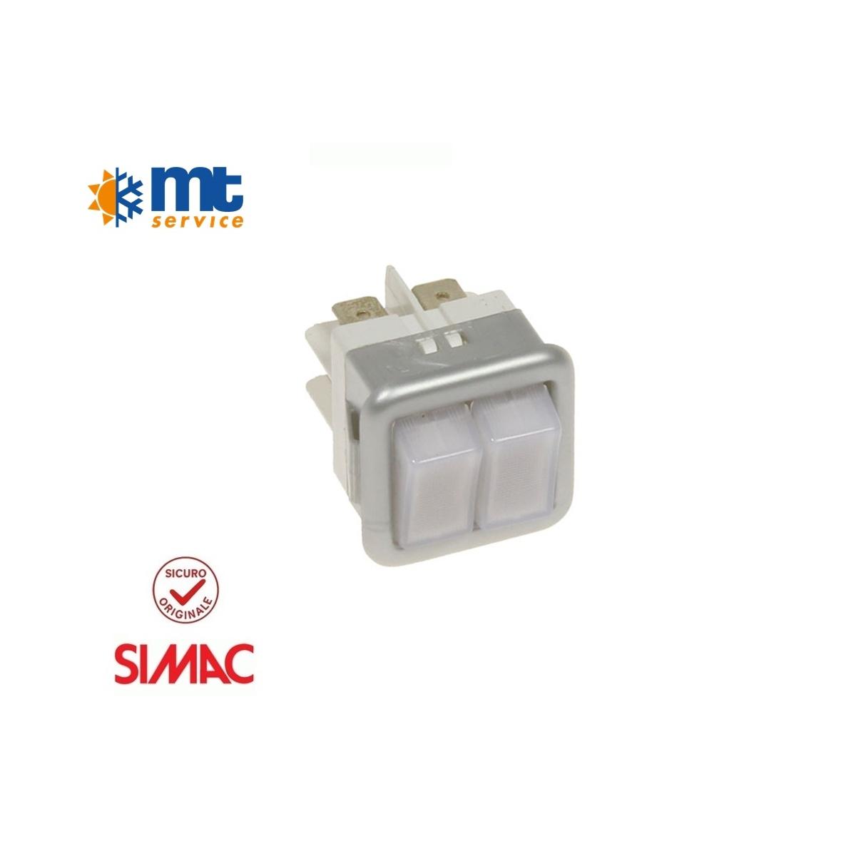 Interruttore doppio luminoso originale simac ferro da stiro sx4050