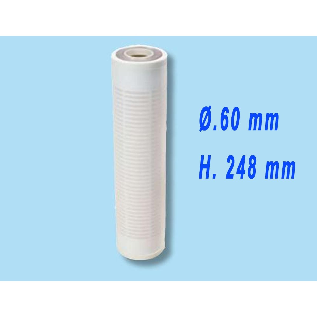 CARTUCCIA NYLON LAVABILE USO CIVILE INDUSTRIALE 9 3/4" 60µ (D.60-H 248 mm) IDPL000008