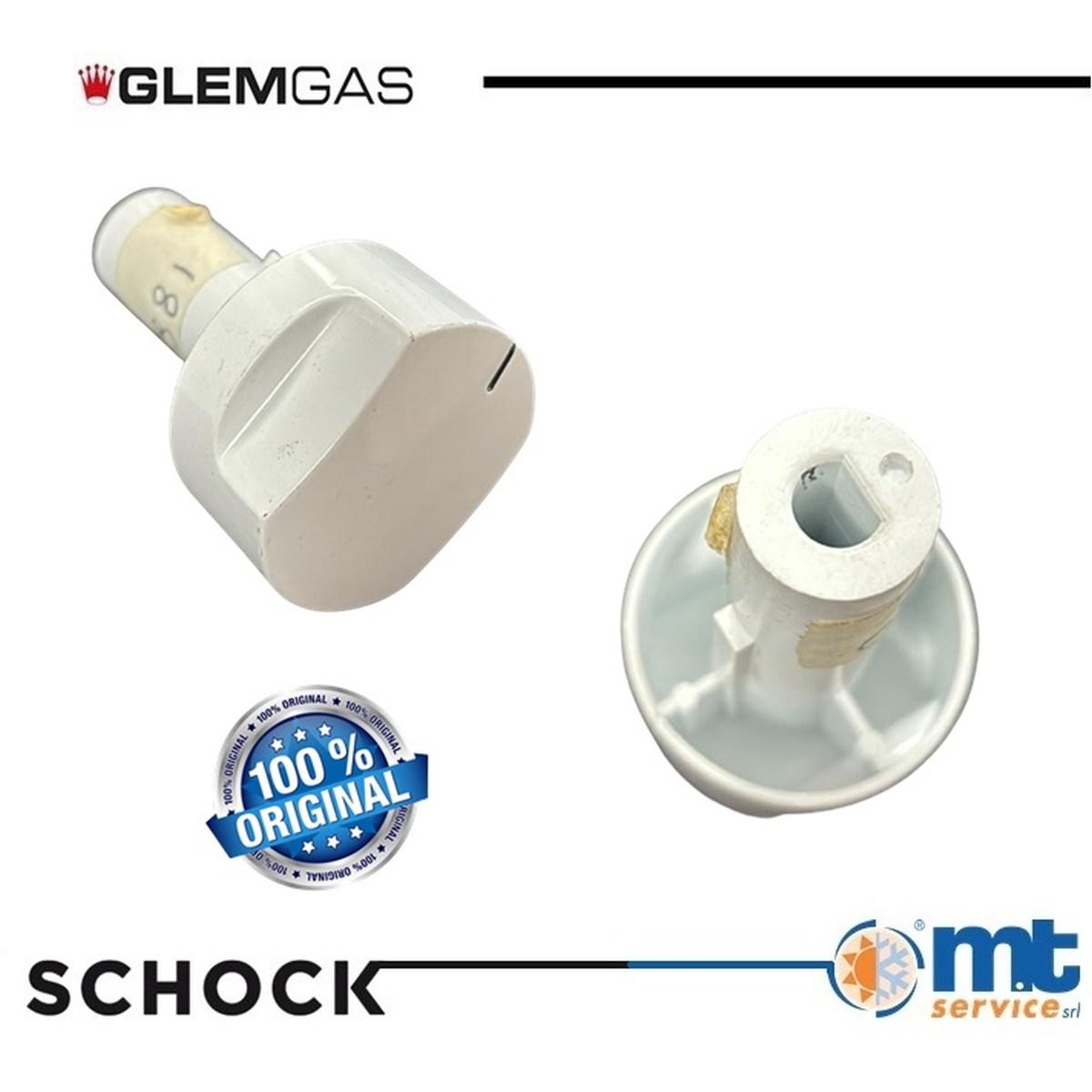 Manopola bianca asse lungo originale glemgas 03x981