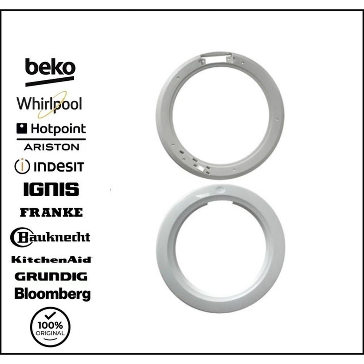 Kit giugiaro cornice (esterna) + controcornice (interna) oblo lavatrice originale c00058449