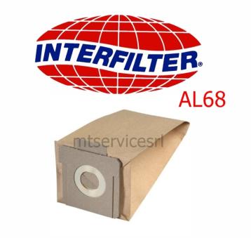 SACCHETTI ASPIRAPOLVERE CARTA ALFATEC ELECTROLUX AL68 - 10 Pz