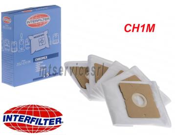 SACCHETTI ASPIRAPOLVERE MICROFIBRA CH1M - CHROMEX - CLATRONIC / CTC - 5 Pz