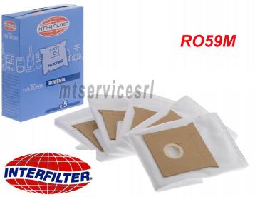 SACCHETTI ASPIRAPOLVERE RO59M ROWENTA AMBIA ZR470 RO 211  RO 280 RO 3011 - 5 Pz