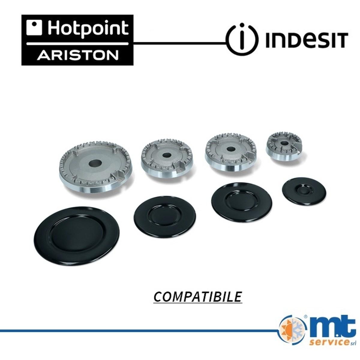 Kit bruciatore + spartifiamma 4 fuochi compatibile c00082831 brn001un