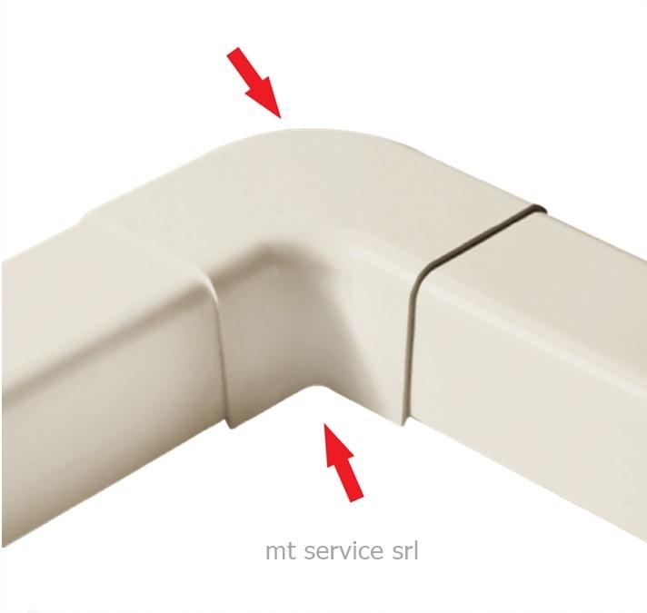 Curva piana per canalina da 60