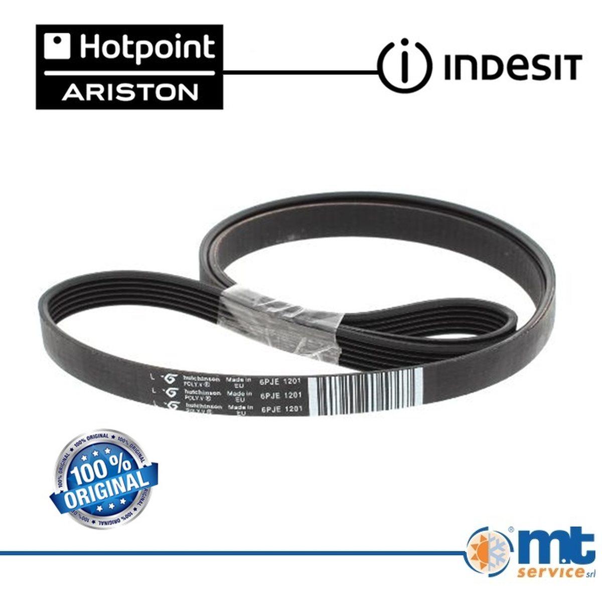 Cinghia 1201 1198 j6 rigata per lav aqualtis ariston  c00119126