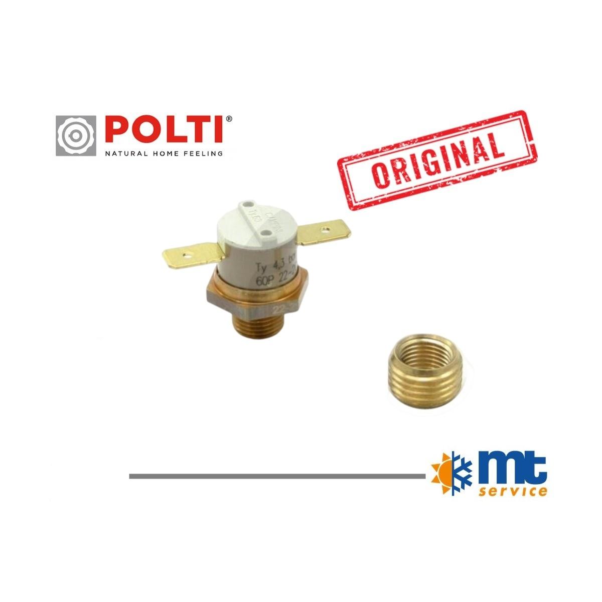 Pressostato polti 4,3 bar ty60/p 1/8 + riduzione cilindrica 1/4 - 1