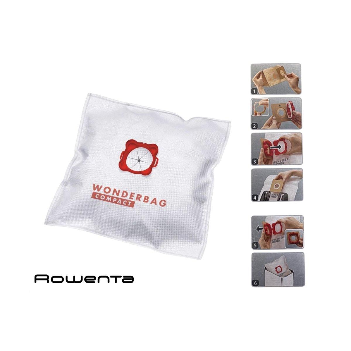 Sacchetti aspirapolvere wonderbag compact rowenta - 5 pz - wb305120