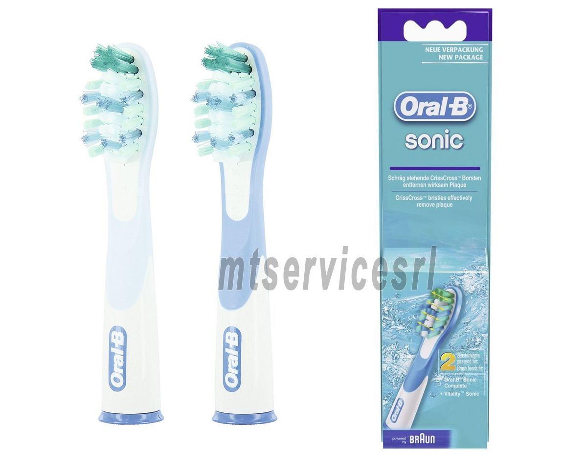 Testine ricambio per spazzolino elettrico oral b sonic sr18-2 - 2 pz
