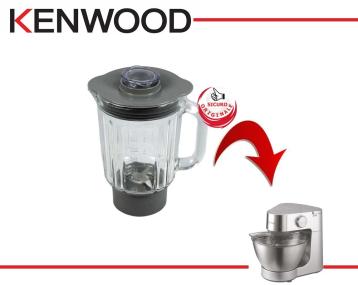 Caraffa vetro kenwood - at283 - completo di coperchio, lame e ghiera
