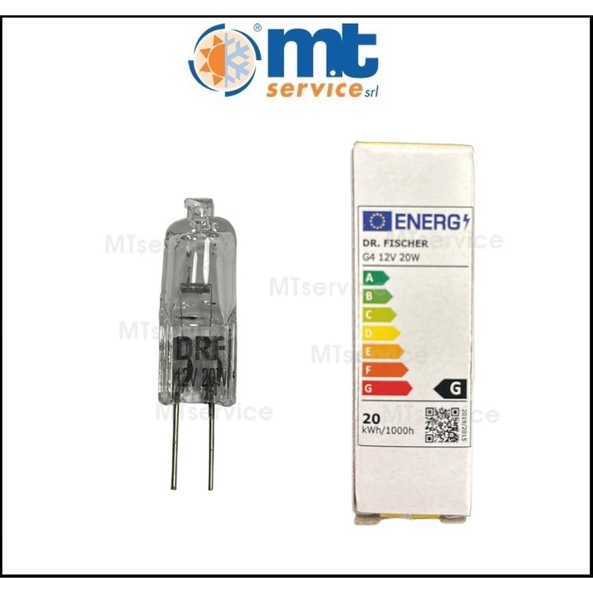 Lampadina alogena per faretti cappa 12v, 20w, g4