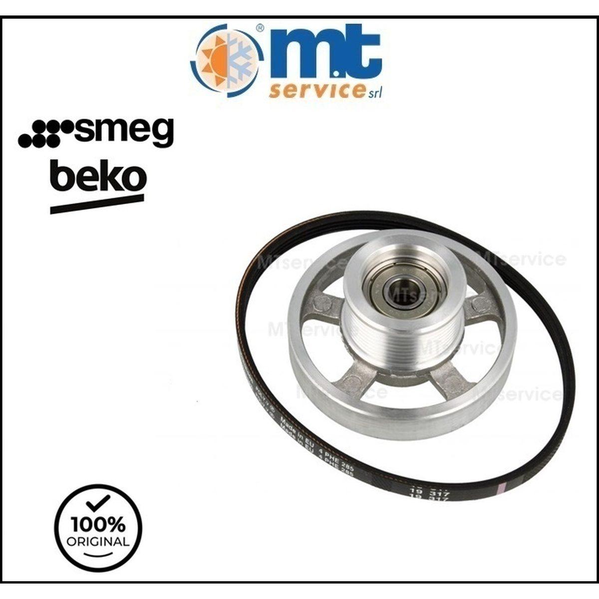 Puleggia + cinghia originale smeg compatibile con 492204404 c00865070