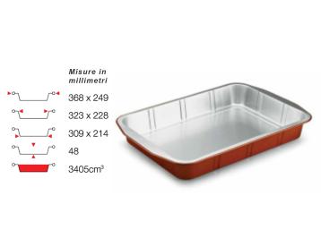 Contenitore in alluminio riutilizzabile rettangolare