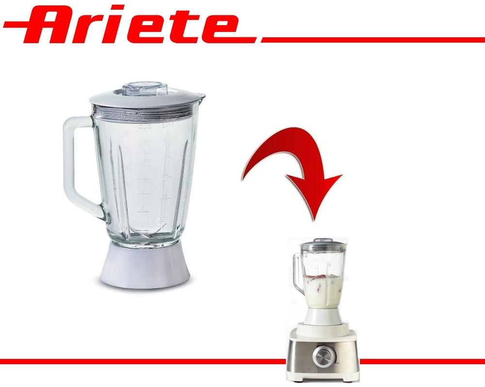 Assieme bicchiere frullatore in vetro originale ariete 1783