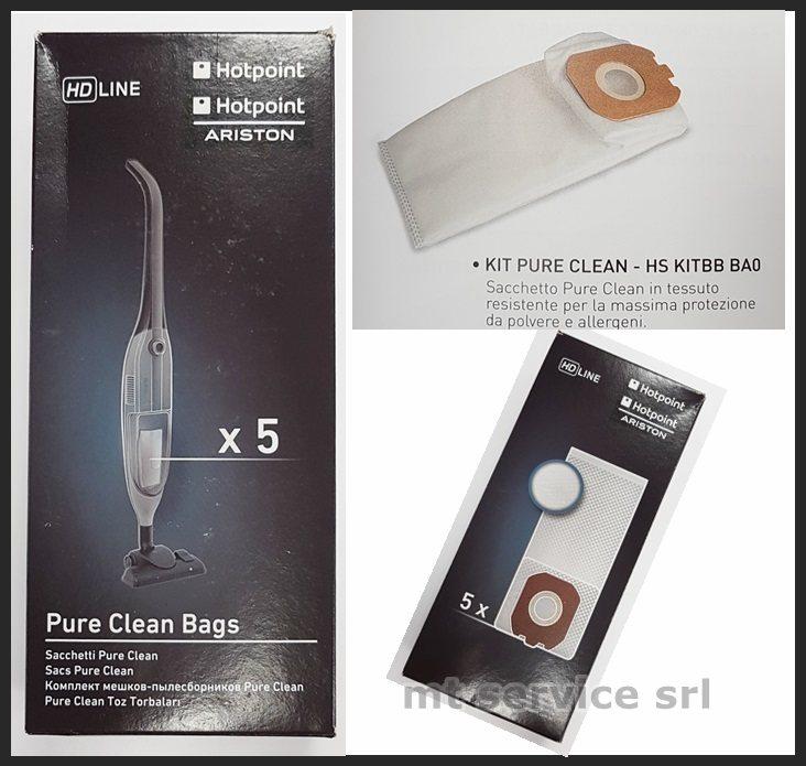 SACCHETTI MICROFIBRA PER SCOPA ELETTRICA HOTPOINT 5pz