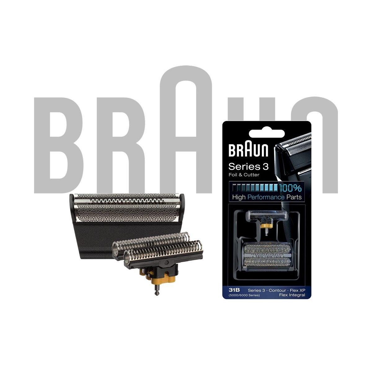 Combipack nera 31b - rasoio 5000 / 6000 originale braun serie 3