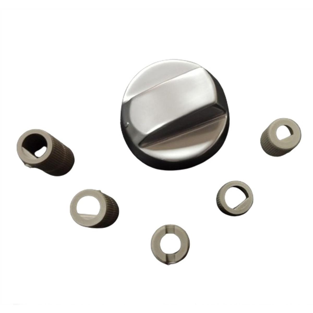 Manopola plastica universale color alluminio sat+5 racc