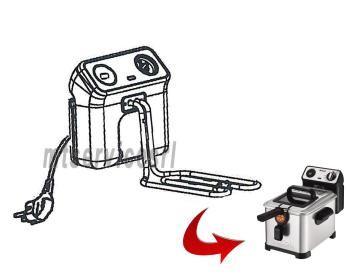 Corpo + resistenza friggitrice tefal
