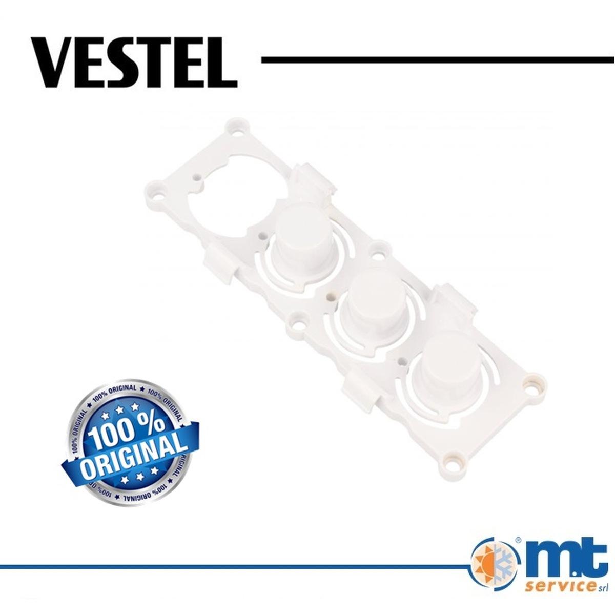 Supporto pulsantiera lt605 kit con 3 tasti, bianco