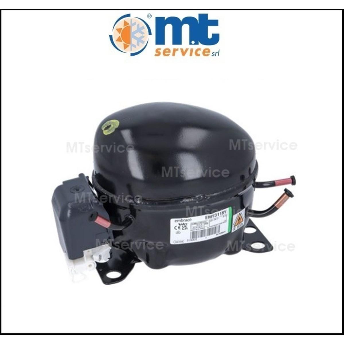 COMPRESSORE EMBRACO EMY3118Y R600 1/4 198W 11,40cc COMPATIBILE CON HMK12AA HYK12AA EMY3118Y EMX70CLC