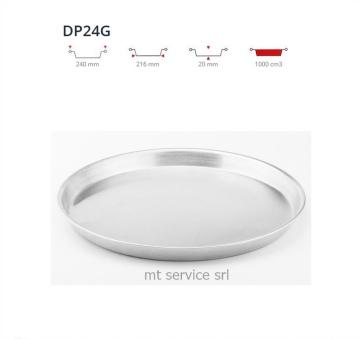 Contenitore pizza/crostata day in alluminio riutilizzabile d.24 h.2