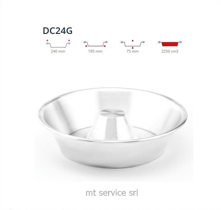 Tortiera conica in alluminio riutilizzabile d.24 h.7,5