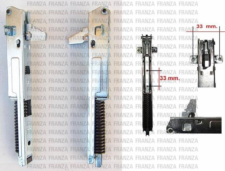 KIT 2PZ CERNIERE FORNO SFILABILE WHIRLPOOL IGNIS mm210 posteriore 33mm 481241719153 - 481241719143 - 481941719665 - 481941719405