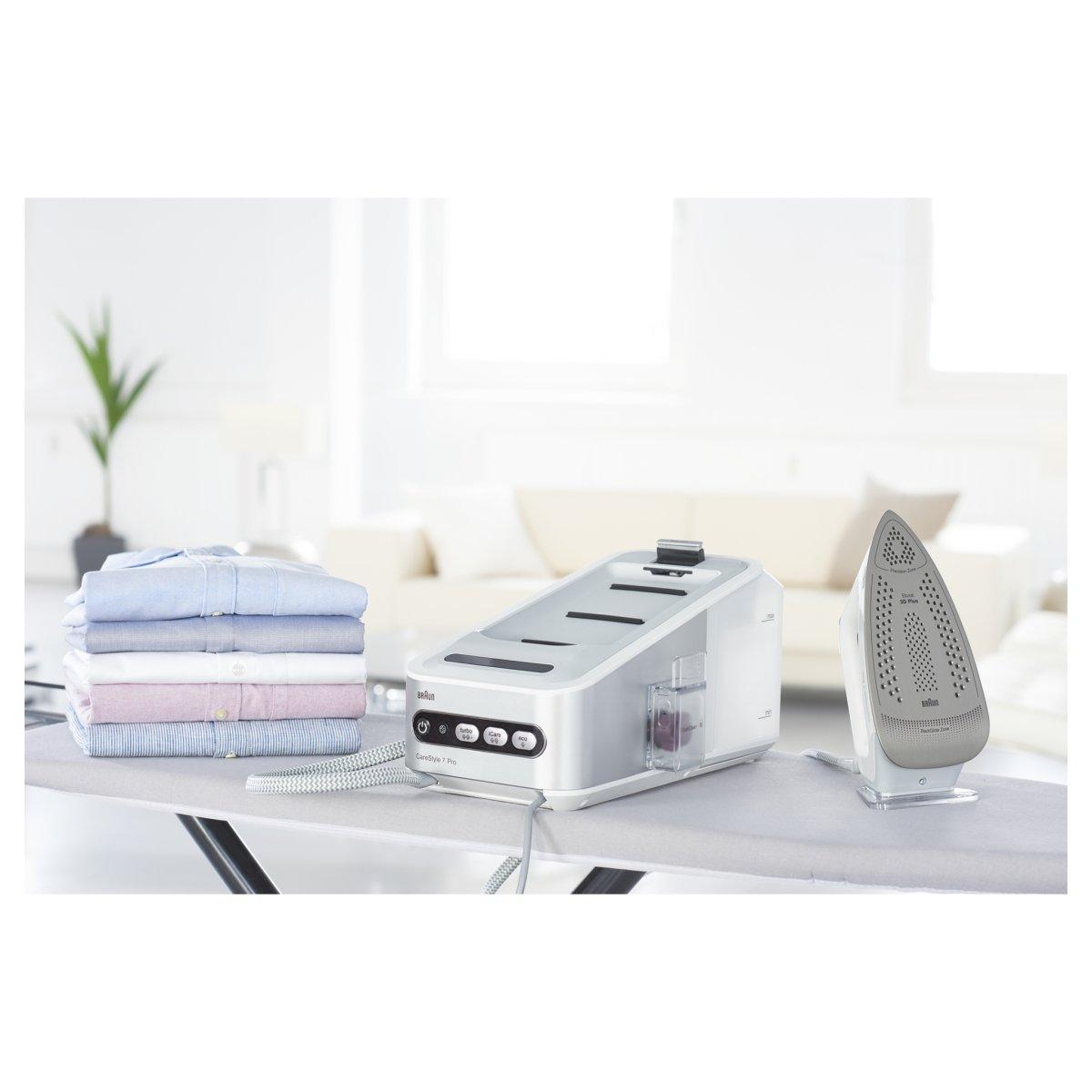 FERRO DA STIRO BRAUN C/CALDAIA CARICA CONTINUA - IS7155WH  2400 W, 2 Litri, 125, Plastic, bianco/Silver