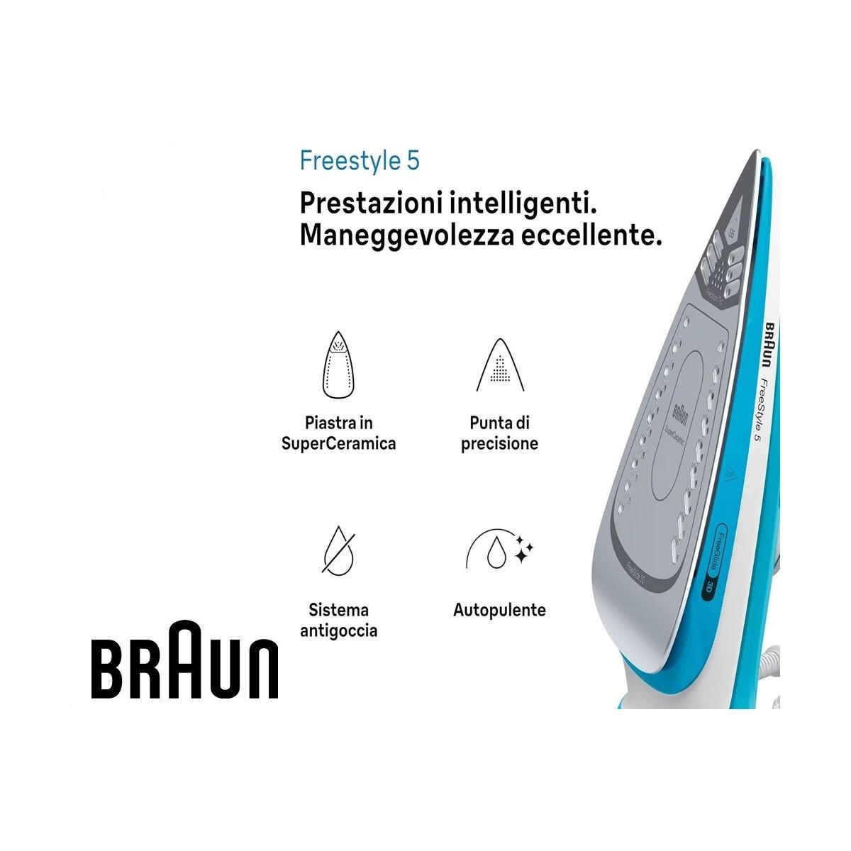 Ferro da stiro braun texstyle 5 - si5006bl - freeglide 3d