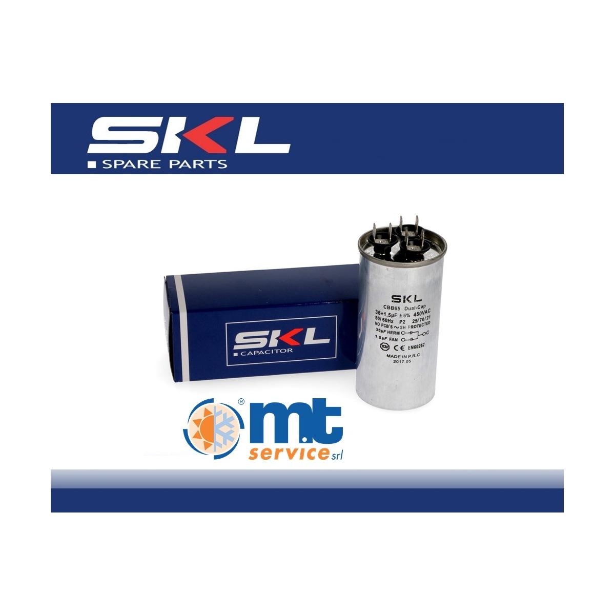 Condensatore condizionamento skl 35+1.5f 450v