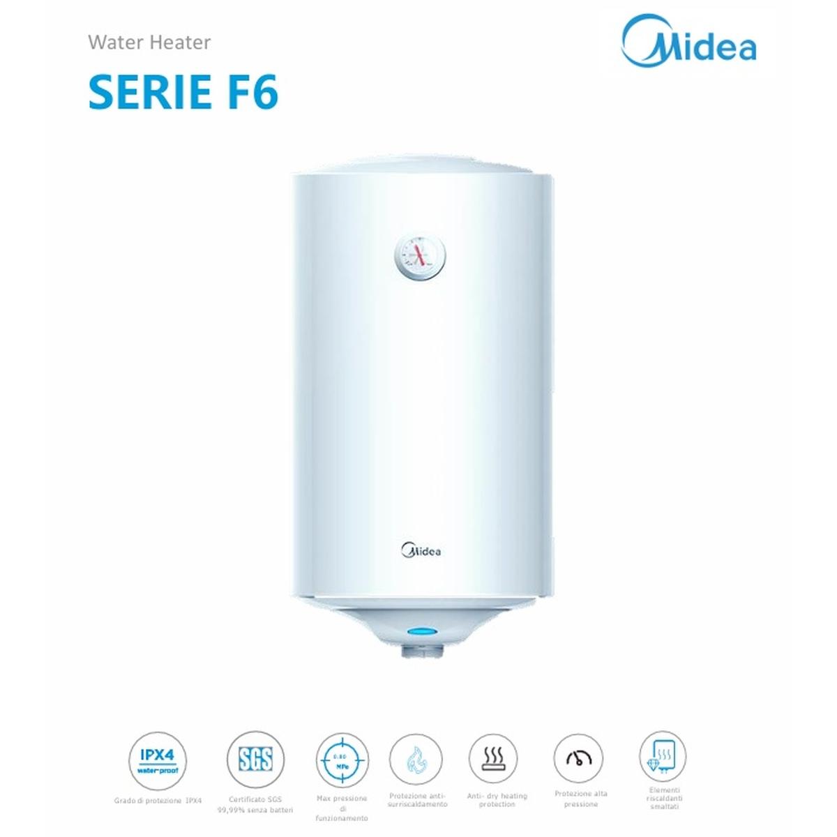 SCALDABAGNO ELETTRICO MIDEA 80lt 7 ANNI GARANZIA MOD. D80-15F6
