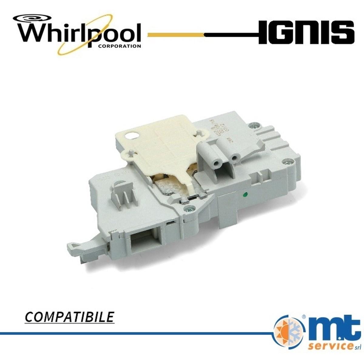 BLOCCOPORTA SERRATURA CARICA DALL'ALTO WHIRLPOOL IGNIS COMPATIBILE 481010464112 481010474505 C00316638 481010464112, 481227138366, C00309487, C00324414 00636673 00631219 483390 <br />
